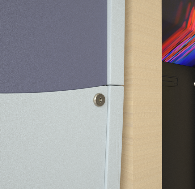 cash machine lock close up