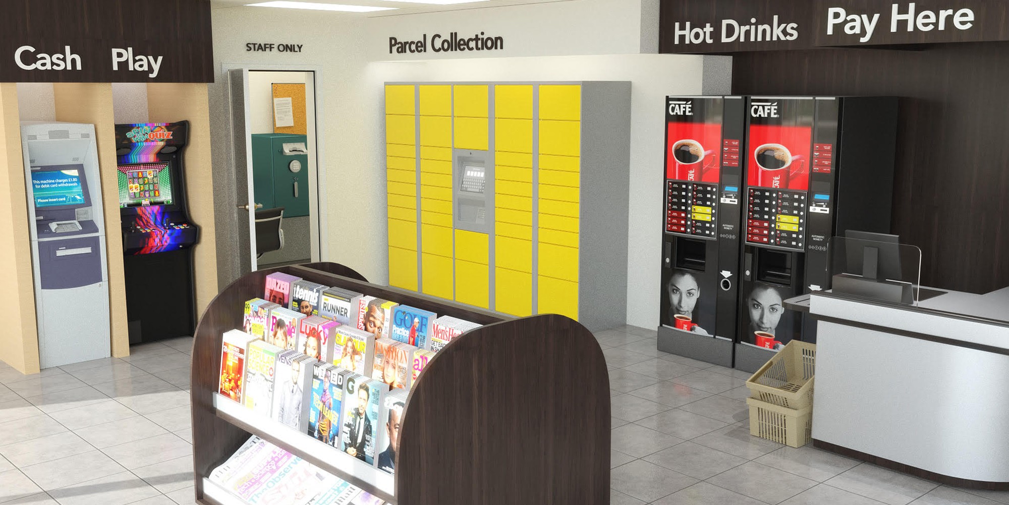 locker room with secure assets