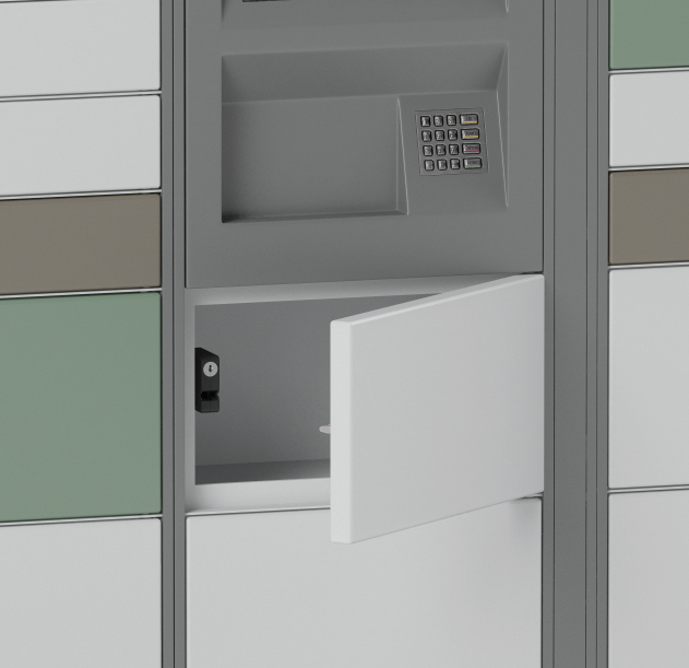 electronic lock with open door